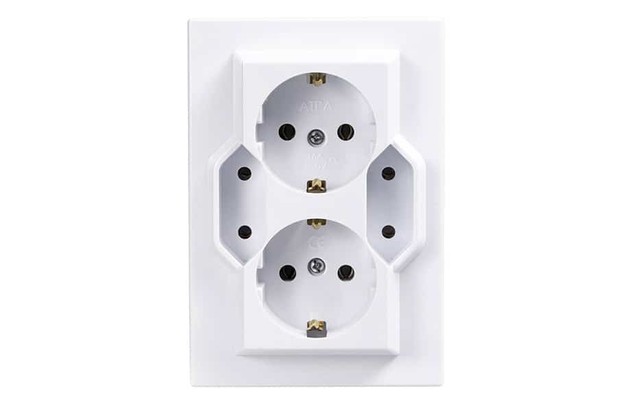 Контакт четворен Каре 3 Бял