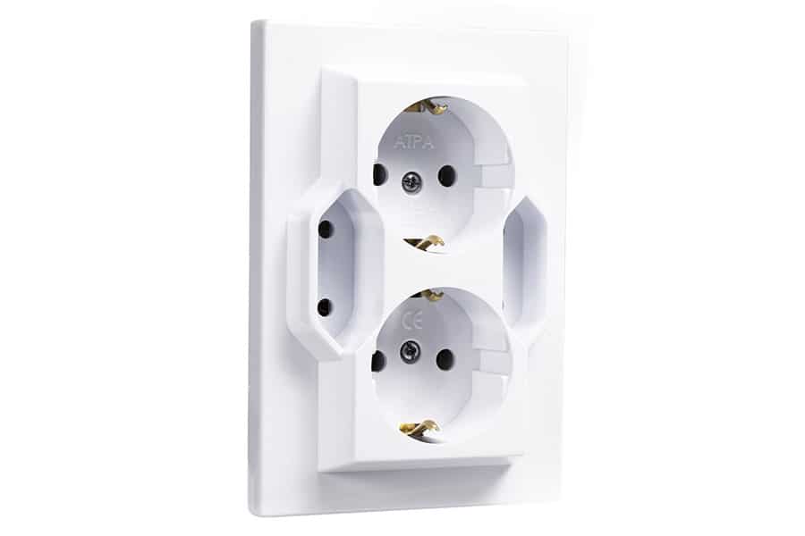 Контакт четворен Каре 3 Бял