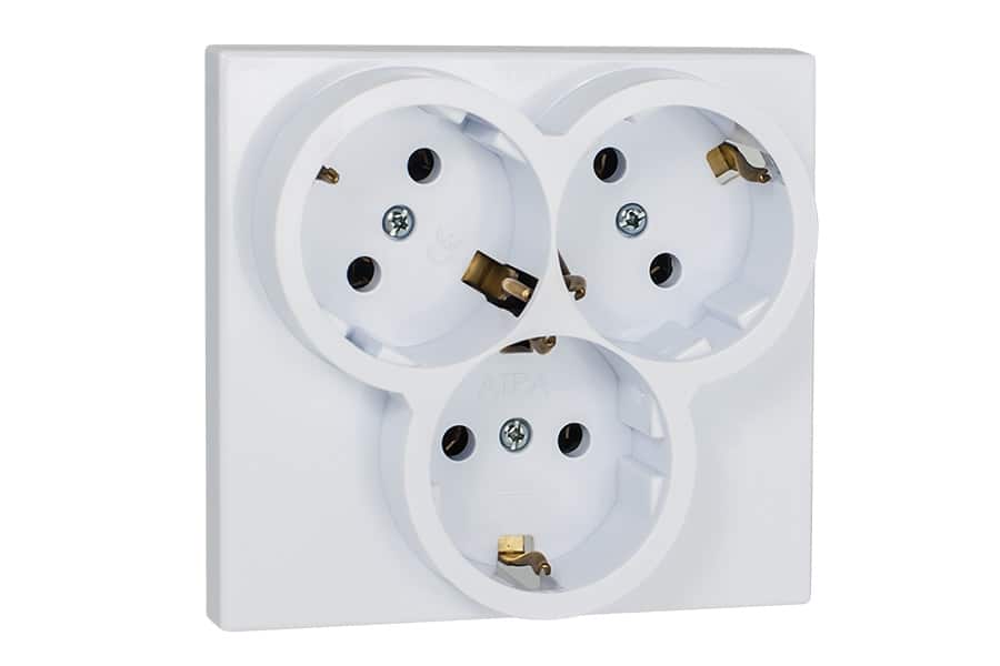 Контакт троен Класик 7 Бял